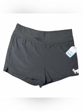 Women’s Black Athletic Goat Shorts with Wide Waistband